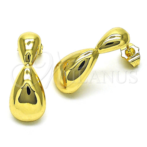 Arete Colgante 02.163.0249 Oro Laminado, Pulido, Tono Dorado