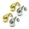 Arete Dormilona 02.163.0250 Oro Laminado, Diseño de Gota, Pulido, Tono Dorado