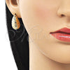 Arete Dormilona 02.163.0251 Oro Laminado, Diseño de Gota, Pulido, Tono Dorado