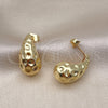Arete Dormilona 02.163.0253 Oro Laminado, Pulido, Tono Dorado