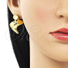 Arete Dormilona 02.368.0084 Oro Laminado, Pulido, Tono Dorado