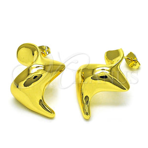 Arete Dormilona 02.368.0084 Oro Laminado, Pulido, Tono Dorado
