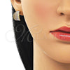 Arete Dormilona 02.379.0078 Oro Laminado, con Marfil Perla, Pulido, Tono Dorado