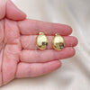 Arete Dormilona 02.341.0166 Oro Laminado, Pulido, Tono Dorado