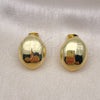 Arete Dormilona 02.341.0166 Oro Laminado, Pulido, Tono Dorado