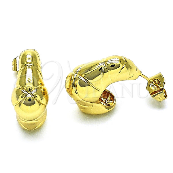 Argolla Pequeña 02.163.0258.22 Oro Laminado, Pulido, Tono Dorado