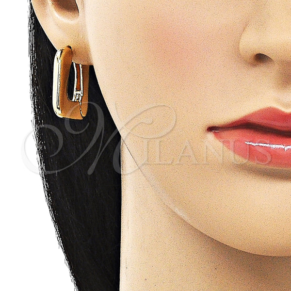 Argolla Huggie 02.163.0259.25 Oro Laminado, Pulido, Tono Dorado