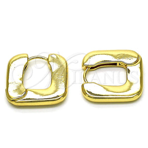 Argolla Huggie 02.163.0259.25 Oro Laminado, Pulido, Tono Dorado