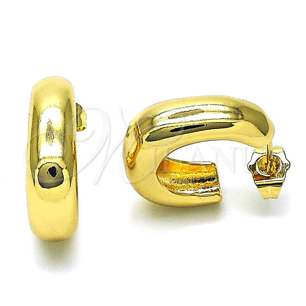 Argolla Pequeña 02.163.0260.22 Oro Laminado, Pulido, Tono Dorado