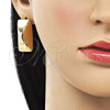 Arete Dormilona 02.163.0265 Oro Laminado, Pulido, Tono Dorado