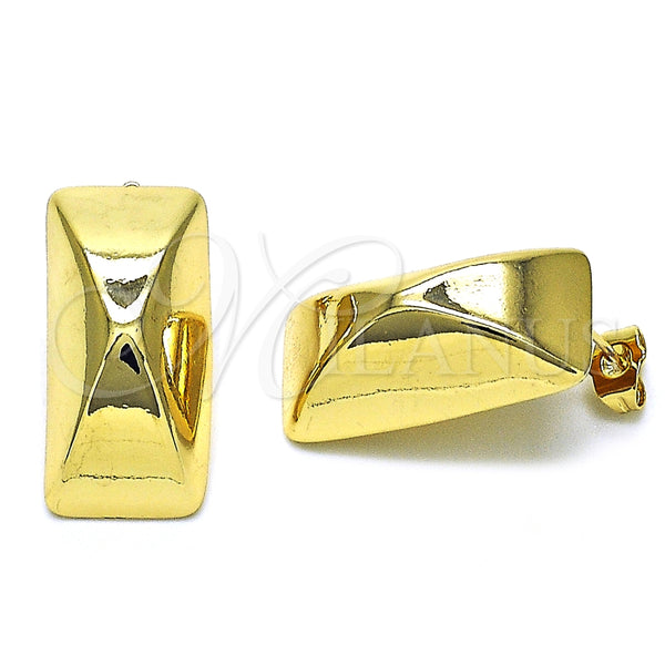 Arete Dormilona 02.163.0265 Oro Laminado, Pulido, Tono Dorado