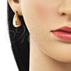 Arete Dormilona 02.163.0267 Oro Laminado, Pulido, Tono Dorado