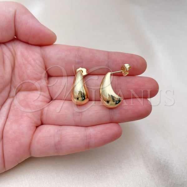 Arete Dormilona 02.163.0267 Oro Laminado, Pulido, Tono Dorado