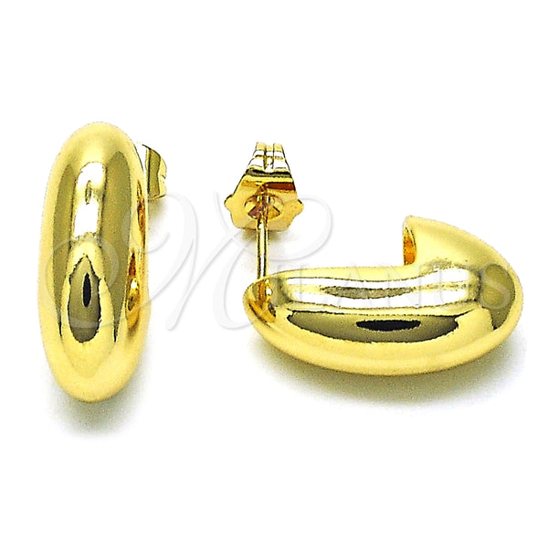 Arete Dormilona 02.163.0268 Oro Laminado, Pulido, Tono Dorado