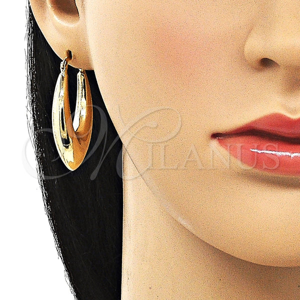 Argolla Pequeña 02.163.0270.22 Oro Laminado, Diseño de Hueco, Pulido, Tono Dorado