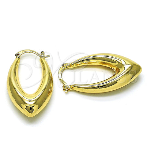 Argolla Pequeña 02.163.0270.22 Oro Laminado, Diseño de Hueco, Pulido, Tono Dorado