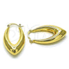 Argolla Pequeña 02.163.0270.22 Oro Laminado, Diseño de Hueco, Pulido, Tono Dorado
