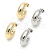 Argolla Pequeña 02.163.0277.25 Oro Laminado, Diseño de Hueco, Pulido, Tono Dorado