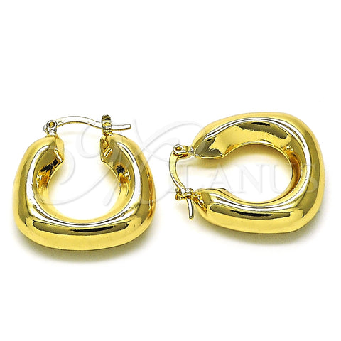 Argolla Mediana 02.163.0280.27 Oro Laminado, Diseño de Hueco, Pulido, Tono Dorado