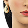 Arete Dormilona 02.163.0282 Oro Laminado, Pulido, Tono Dorado