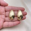 Arete Dormilona 02.163.0282 Oro Laminado, Pulido, Tono Dorado