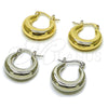 Argolla Pequeña 02.163.0283.20 Oro Laminado, Diseño de Hueco, Pulido, Tono Dorado