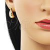 Arete Dormilona 02.195.0247 Oro Laminado, Pulido, Tono Dorado