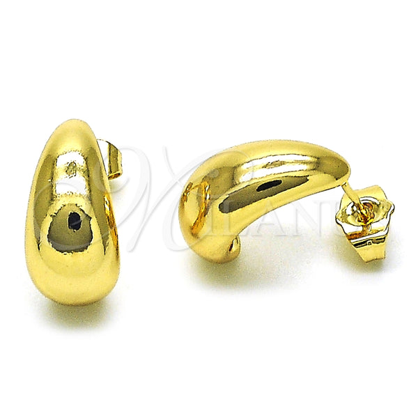 Arete Dormilona 02.195.0247 Oro Laminado, Pulido, Tono Dorado