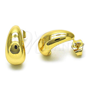 Arete Dormilona 02.195.0247 Oro Laminado, Pulido, Tono Dorado