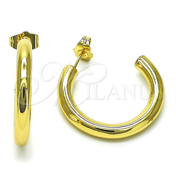 Argolla Mediana 02.195.0250.30 Oro Laminado, Pulido, Tono Dorado