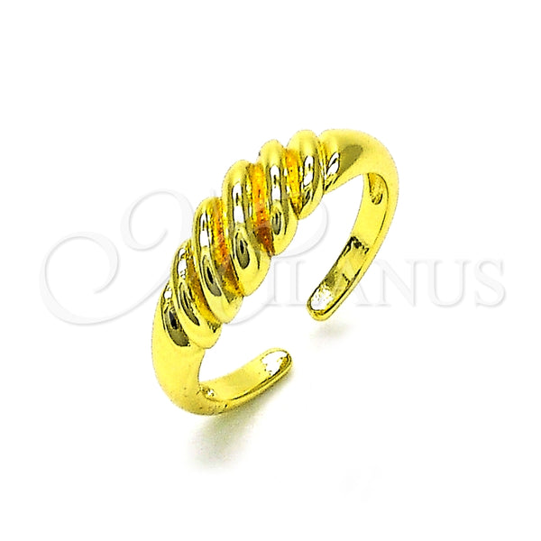 Anillo Elegante 01.196.0024 Oro Laminado, Diseño de Torcido, Pulido, Tono Dorado (One size fits all)