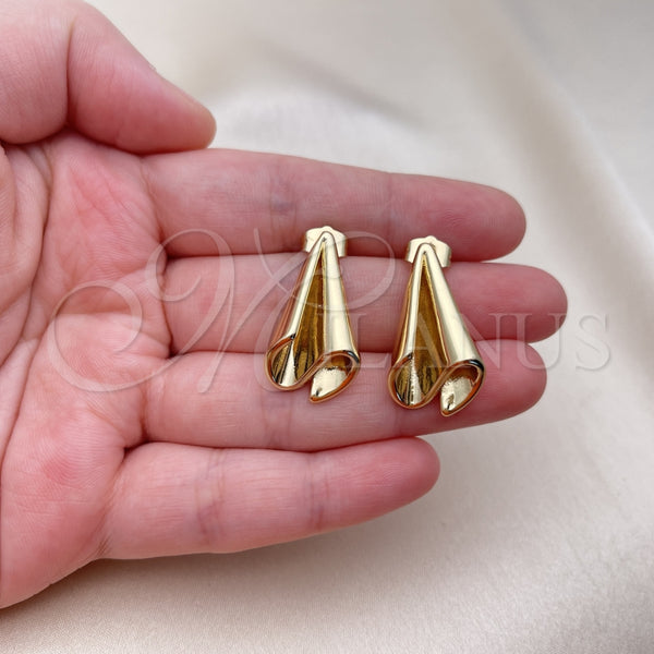Arete Dormilona 02.163.0284 Oro Laminado, Pulido, Tono Dorado