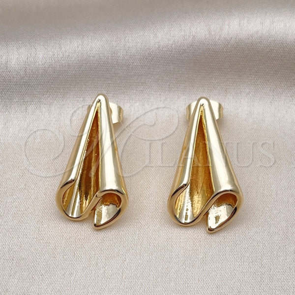 Arete Dormilona 02.163.0284 Oro Laminado, Pulido, Tono Dorado