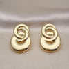Arete Dormilona 02.163.0285 Oro Laminado, Diseño de Infinito, Pulido, Tono Dorado
