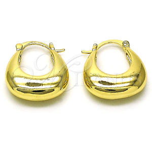 Argolla Pequeña 02.163.0287.20 Oro Laminado, Pulido, Tono Dorado