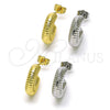 Argolla Pequeña 02.163.0292.20 Oro Laminado, Diseño de Hueco, Diamantado, Tono Dorado