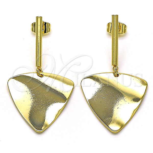 Arete Largo 02.385.0024 Oro Laminado, Pulido, Tono Dorado