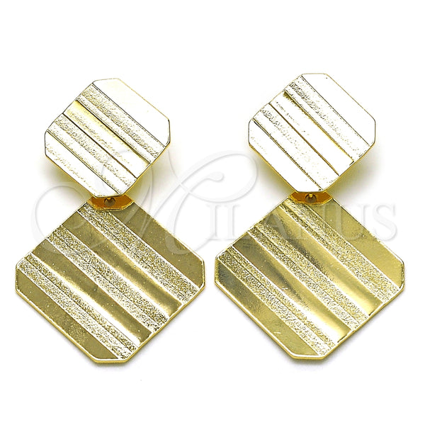 Arete Largo 02.385.0028 Oro Laminado, Pulido, Tono Dorado
