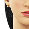 Arete Dormilona 02.195.0256 Oro Laminado, Pulido, Tono Dorado