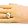Anillo Elegante 01.213.0046 Oro Laminado, Diseño de Torcido, Pulido, Tono Dorado (One size fits all)
