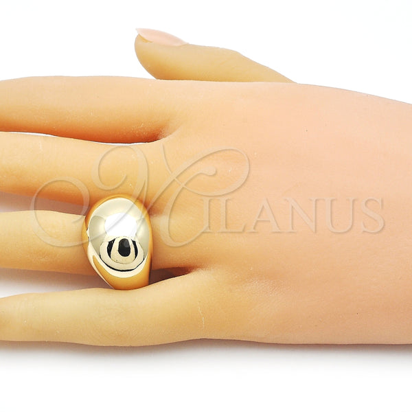 Anillo Elegante 01.213.0048 Oro Laminado, Diseño de Bola, Pulido, Tono Dorado (One size fits all)