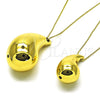 Collares con Dije 04.368.0012.18 Oro Laminado, Diseño de Gota, Pulido, Tono Dorado (01 MM Thickness, 18 Inches Length)