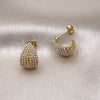 Arete Dormilona 02.379.0082 Oro Laminado, Diseño de Gota, con Marfil Perla, Pulido, Tono Dorado