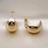 Arete Dormilona 02.213.0592 Oro Laminado, Diseño de Bola, Pulido, Tono Dorado
