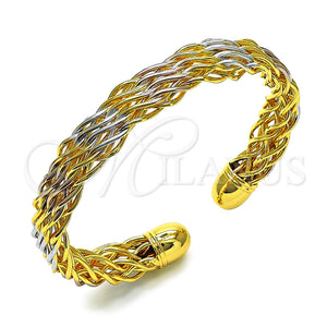 Aro Individual 07.170.0005 Oro Laminado, Diseño de Torcido, Pulido, Tres Tonos (10 MM Thickness, One size fits all)