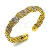 Aro Individual 07.170.0005 Oro Laminado, Diseño de Torcido, Pulido, Tres Tonos (10 MM Thickness, One size fits all)