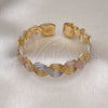 Aro Individual 07.170.0009 Oro Laminado, Diseño de Torcido, Pulido, Tres Tonos (15 MM Thickness, One size fits all)