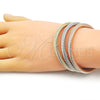 Aro Trio 07.170.0076 Oro Laminado, Diseño de Torcido, Pulido, Tres Tonos (Grosor 05 MM, Talla Unica)