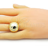 Anillo Elegante 01.341.0126 Oro Laminado, Diseño de Bola, Pulido, Tono Dorado (One size fits all)