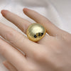 Anillo Elegante 01.341.0126 Oro Laminado, Diseño de Bola, Pulido, Tono Dorado (One size fits all)